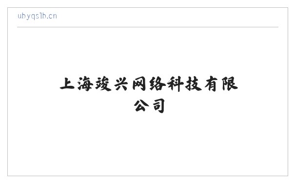上海竣兴网络科技有限公司 缩略图